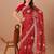 red bandhani printed gotta patti saree