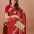 red bandhani printed gotta patti saree
