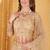 Beige Double Net Hand Embroidered Lehenga Set