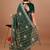 Green bandhani embroidered  gotta work saree