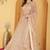 Beige Double Net Hand Embroidered Lehenga Set