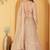 Beige Double Net Hand Embroidered Lehenga Set