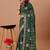 Green bandhani embroidered  gotta work saree