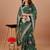 Green bandhani embroidered  gotta work saree
