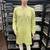 Yellow star silk embroidery sequence work premium designer kurta pajama