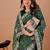 Green bandhani embroidered  gotta work saree