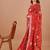 red bandhani embroidered bandhani saree