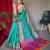 teal ethnic motifs silk blend patola zari saree with tassel