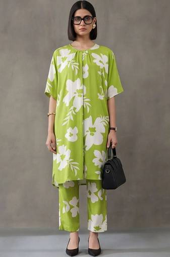 workwear printed a-line kurta sets