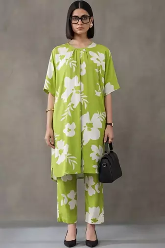 workwear printed a-line kurta sets
