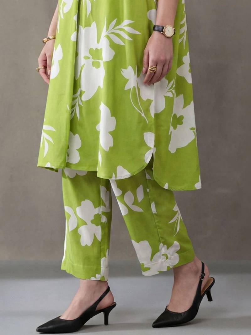 workwear printed a-line kurta sets
