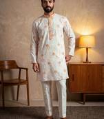 Multi star silk embroidery sequence & printed work premium designer only kurta
