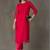 structured women embroidered kurta with trousers