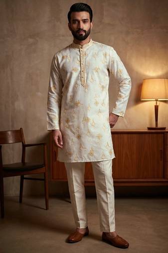 Multi heavy jacquard jacquard work premium designer only kurta