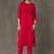 structured women embroidered kurta with trousers