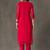 structured women embroidered kurta with trousers
