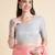 Peach peach coloured floral sequinned embroidered organza saree