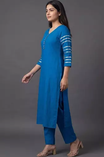 tailored women kurta with trousers with dupatta