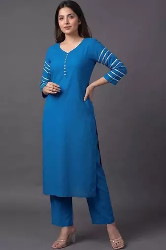 tailored women kurta with trousers with dupatta