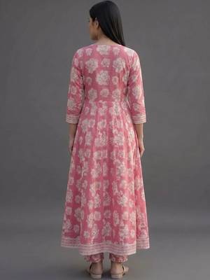 formal women printed kurta with trousers with dupatta 2