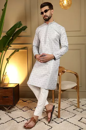 Multi heavy jacquard jacquard work premium designer kurta pajama