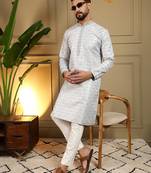 Multi heavy jacquard jacquard work premium designer kurta pajama