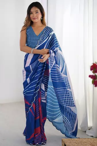 navy_blue embroidered silk blend saree