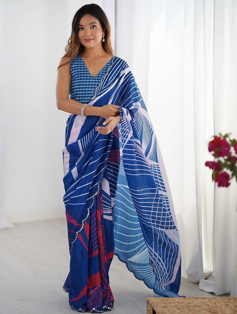navy_blue embroidered silk blend saree