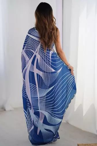 navy_blue embroidered silk blend saree