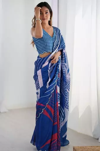 navy_blue embroidered silk blend saree