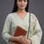 smart women printed kurta with trousers with dupatta
