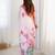 Pink tie and dye mirror work silk blend designer saree