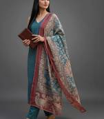 structured women kurta with trousers with dupatta