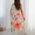 White floral printed kutchi mirror work lace border saree