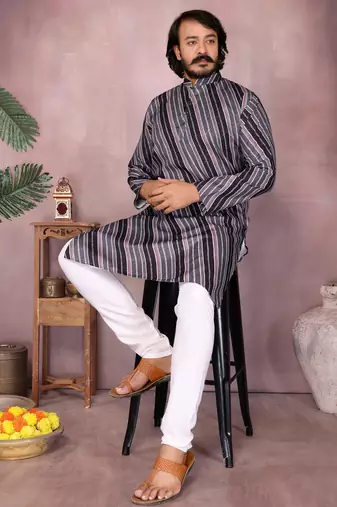 Multi heavy cotton sequence work & printed work premium designer kurta pajama