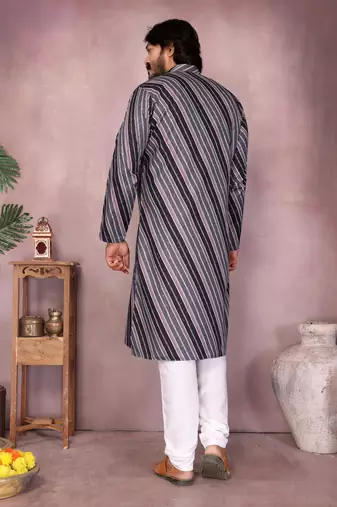 Multi heavy cotton sequence work & printed work premium designer kurta pajama