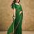 Green leheriya sequinned pure georgette leheriya saree