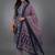 tailored women printed kurta with trousers with dupatta