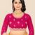 Pink pink & orange embroidered poly georgette bandhani saree