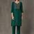 structured women embroidered kurta with trousers