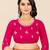 pink bandhani printed & embroidered poly georgette saree