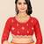 red bandhani printed & embroidered poly georgette saree