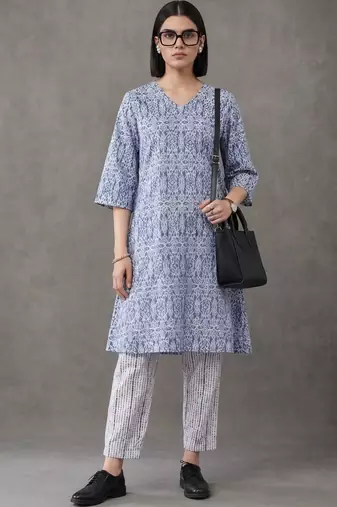 tailored printed cotton kurta sets