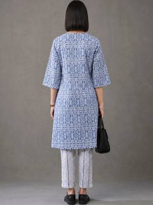 tailored printed cotton kurta sets 3