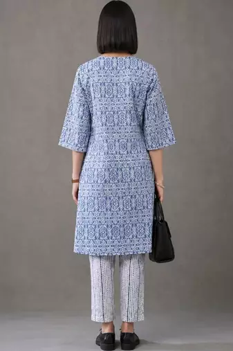 tailored printed cotton kurta sets