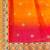 yellow bandhani printed & embroidered poly georgette saree