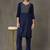 structured women embroidered kurta with trousers