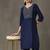 structured women embroidered kurta with trousers