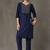 structured women embroidered kurta with trousers