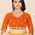 yellow bandhani printed & embroidered poly georgette saree